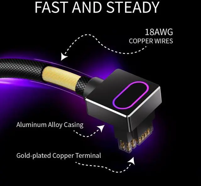 Alt view image 5 of 5 - AIJS 16PIN GPU Power Cable,12VHPWR GPU Modular Cable,ARGB PSU Cable with 5V 3Pin,18AWG 90° Right-Angle Design,Male to Male for All RTX 40&50 Series(5090 not Allowed) PC Power Cord(Black, Clip A-30CM)