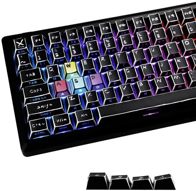 Main image of YMDK Retro Color Hand-Drawn Manga Theme Keycaps Sidelit Anime Comic Full Set 128 Keys Creative Interesting Homemade Custom Keycap PBT Dye Sub Cherry Profile Key Caps for MX Mechanical Keyboard