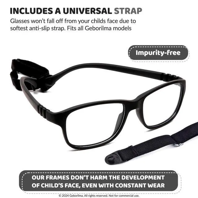 Alt view image 4 of 5 - Geborilma Kids Flexible Glasses Size M Unbreakable Eyeglasses for Kids Prescription Sports Glasses 7-9 y