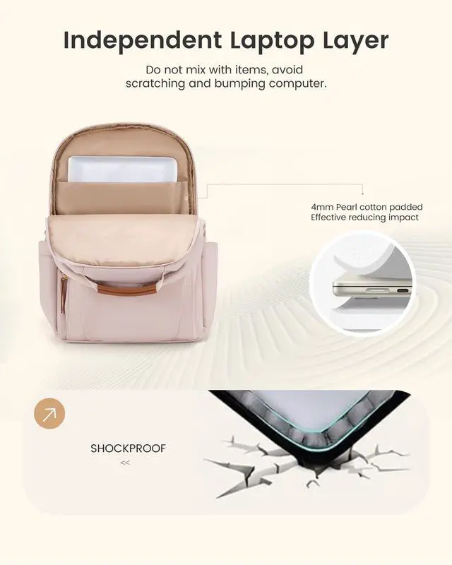 Alt view image 5 of 5 - LOVEVOOK Laptop Backpack for Women, College Backpack for Student Teen Girl, 17.3" Work Business Computer Backpack, Back to School Bookbag, Casual Daypack Purse, Travel Personal Item Bag for Gift