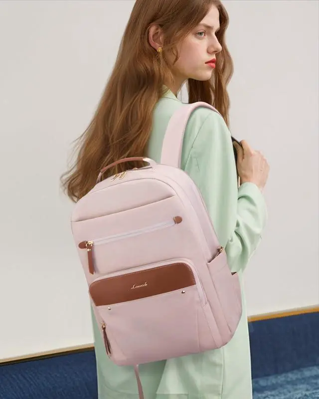 Alt view image 2 of 5 - LOVEVOOK Laptop Backpack for Women, College Backpack for Student Teen Girl, 17.3" Work Business Computer Backpack, Back to School Bookbag, Casual Daypack Purse, Travel Personal Item Bag for Gift