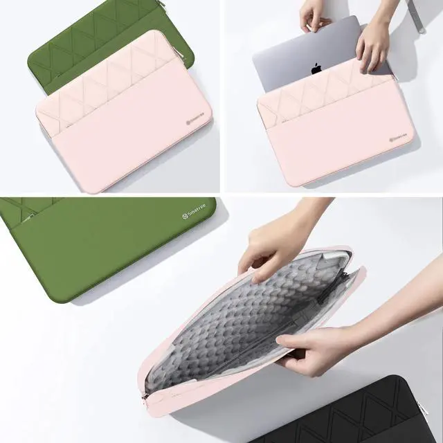 Alt view image 2 of 5 - Smatree Laptop Sleeve for 15.3 inch Apple MacBook Air M4 2025/2024 M3 A3114/M2 2023 A2941, 15 inch Protective Laptop Case with Accessory Pocket, YKK Zipper, Patented Shockproof Design, Pink (EA27P)