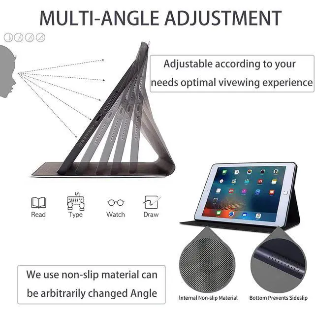 Alt view image 4 of 5 - DIGTIALL Case for Amazon Kindle Fire 7 Inch Tablet (9th/7th/5th Generation, 2019/2017/2015 Release),Slim PU Leather Folding Stand Protive Cover with Auto Wake/Sleep for Fire 7,Vintage Bookshelf