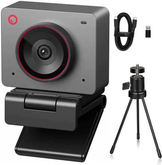 Main image of OBSBOT Meet 2 Ultra HD 4K Streaming Webcam, 1080p at 60 FPS, Video Conference Camera with AI Automatic Cropping, USB-C, Dual Noise Reducing Mics, Works with MS_Teams/Zoom- Gray