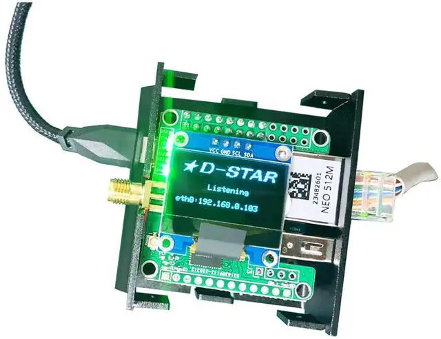 Alt view image 2 of 5 - Upgraded MMDVM Nano Hotspot - Portable NanoPi NEO with NanoHat OLED MMDVM with Built-in WiFi Module | Allwinner H3 RAM 512MB Ubuntu Ready | Supports C4FM YSF NXDN DSTAR P25 DMR | CNC Alloy Case