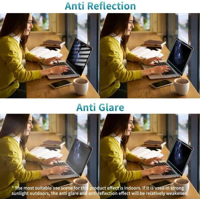 Alt view image 3 of 5 - F FORITO 2-Pack 17 inch Anti Blue Light Screen Protector, Eye Protection Anti Glare & Blue Light Blocking Screen Filter Compatible with All 17" Laptops with 16:10 Aspect Ratio
