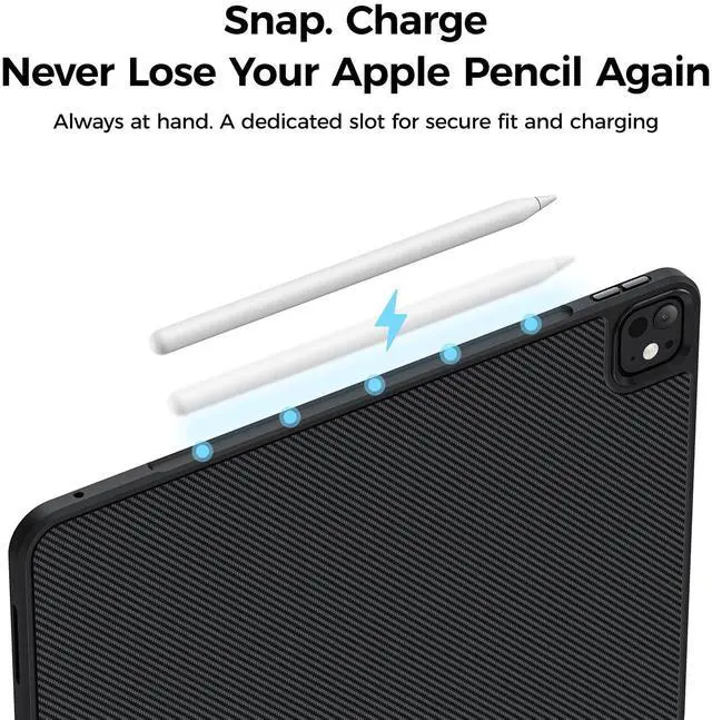 Alt view image 5 of 5 - BENKS ArmorPro Case for iPad Pro 11 Inch (M5 2025/ M4 2024), Slim & Lightweight Shockproof Cover with Pencil Holder, Supports Apple Pencil Charging, Built with Dupont Kevlar Fiber and TPU