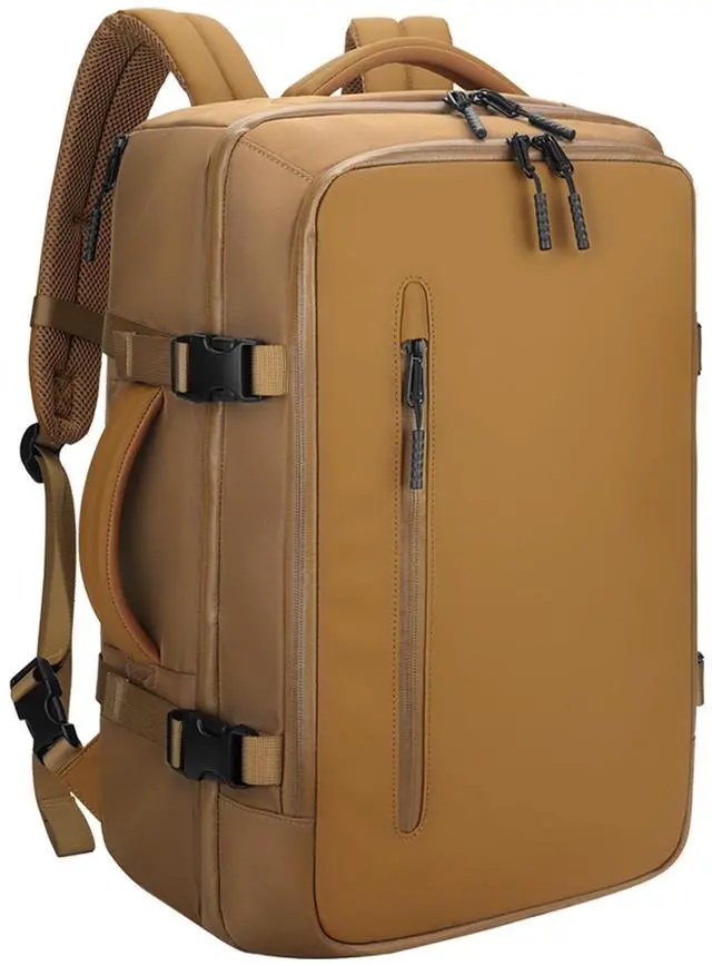 Main image of SWICKY Vacuum Seal Travel Backpack with Pump, 40L Vacpack Backpack Compression Bag System, Water Resistant Laptop Carry-On Luggage for Women & Men, Ideal for Business, WorkKhaki