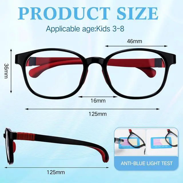 Alt view image 3 of 5 - Jerify 12 Pack Blue Light Glasses for Kids, Blue Light Blocking Glasses for Boys Girls Teen Age 3-8 for Computer Phone Screen Gaming TV Anti Eye Strain Glare(Pastel Colors)