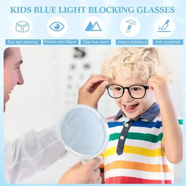 Alt view image 4 of 5 - Jerify 12 Pack Blue Light Glasses for Kids, Blue Light Blocking Glasses for Boys Girls Teen Age 3-8 for Computer Phone Screen Gaming TV Anti Eye Strain Glare(Pastel Colors)