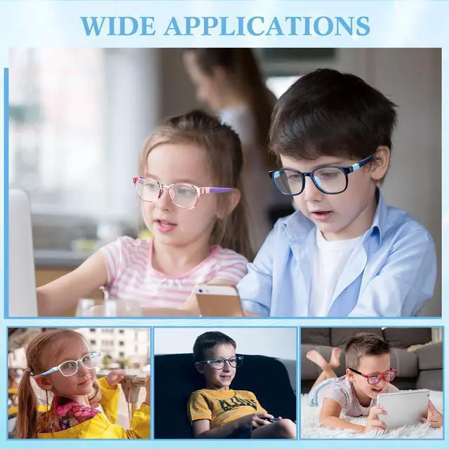Alt view image 5 of 5 - Jerify 12 Pack Blue Light Glasses for Kids, Blue Light Blocking Glasses for Boys Girls Teen Age 3-8 for Computer Phone Screen Gaming TV Anti Eye Strain Glare(Pastel Colors)