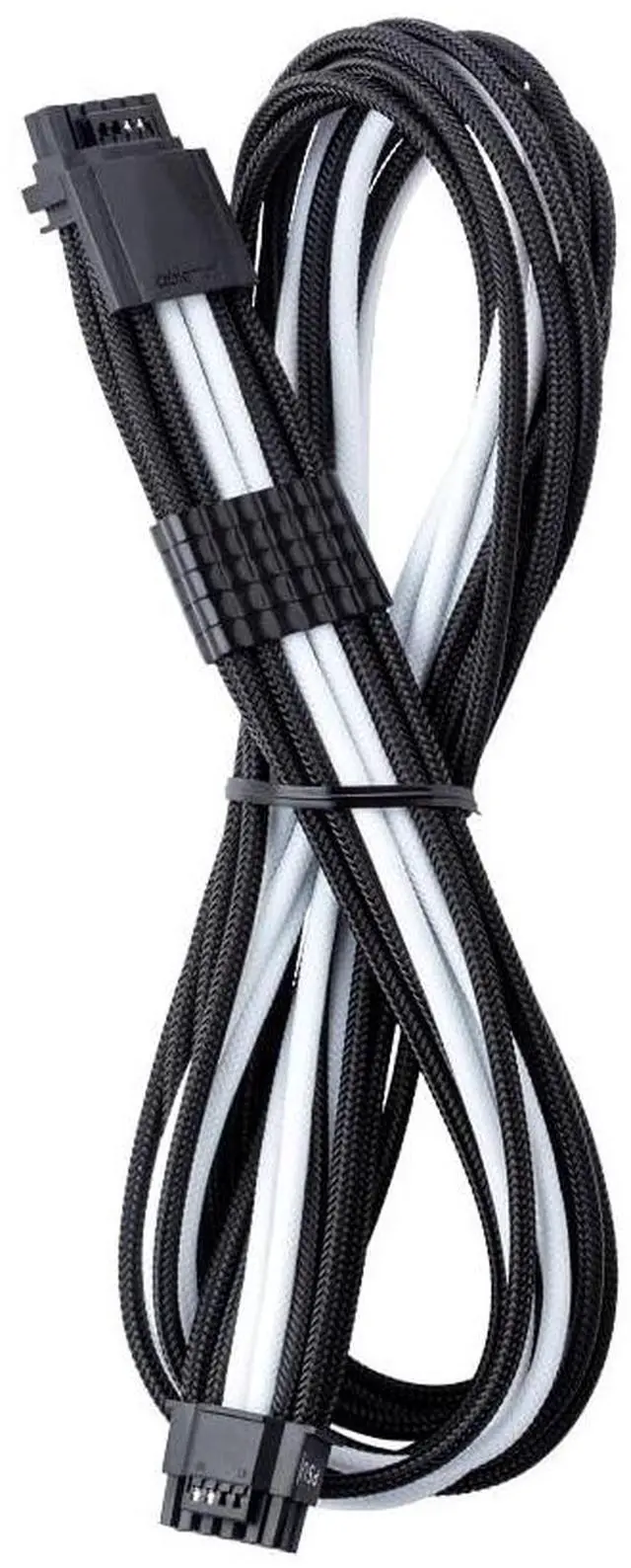 Main image of CableMod Universal Pro ModMesh Sleeved 12V-2x6 12VHPWR StealthSense Direct PCIe Cable (Black + White, 16-pin to 16-pin, 60cm)