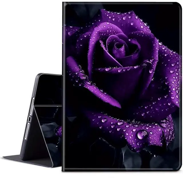 Main image of for Galaxy Tab S7 FE 5G Case 2021 Galaxy Tab S7 Plus Case 2020 PU Leather Smart Cover with Adjustable Stand & Auto Wake/Sleep Cover for Samsung Galaxy S7 FE 5G 12.4 inch - Purple Rose