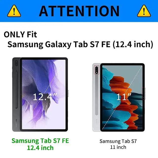 Alt view image 2 of 5 - for Galaxy Tab S7 FE 5G Case 2021 Galaxy Tab S7 Plus Case 2020 PU Leather Smart Cover with Adjustable Stand & Auto Wake/Sleep Cover for Samsung Galaxy S7 FE 5G 12.4 inch - Purple Rose