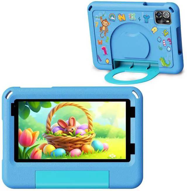 Main image of VOLENTEX Android 15 Tablets with Case 7 inch Kids Tablet, 64GB Pad for Age 3-12 Toddler, Educationl, Games, Parental Control, Built in WiFi, Bluetooth, Dual Camera (Blue)