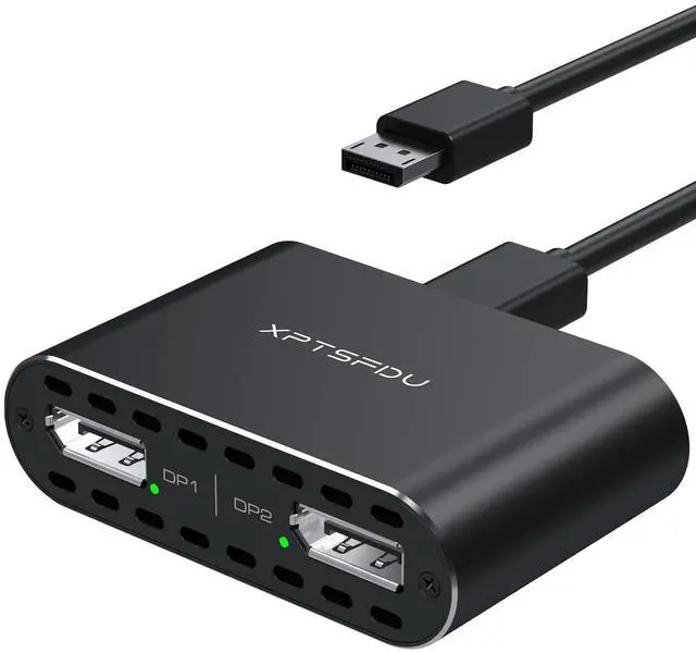 Main image of XPTSFDU DisplayPort to Dual Displayport Splitter 4K120Hz DP to Dual DP Splitter for Dual Monitors Supports Mirrored/Extended Display for Windows Only