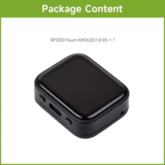 Alt view image 2 of 5 - Waveshare RP2350 1.8inch AMOLED Touch Display Development Board, 368×448 Pixels, Low Power Touchscreen, QSPI Interface, Dual-core & Dual-Architecture Design, Accelerometer and Gyroscope Sensor