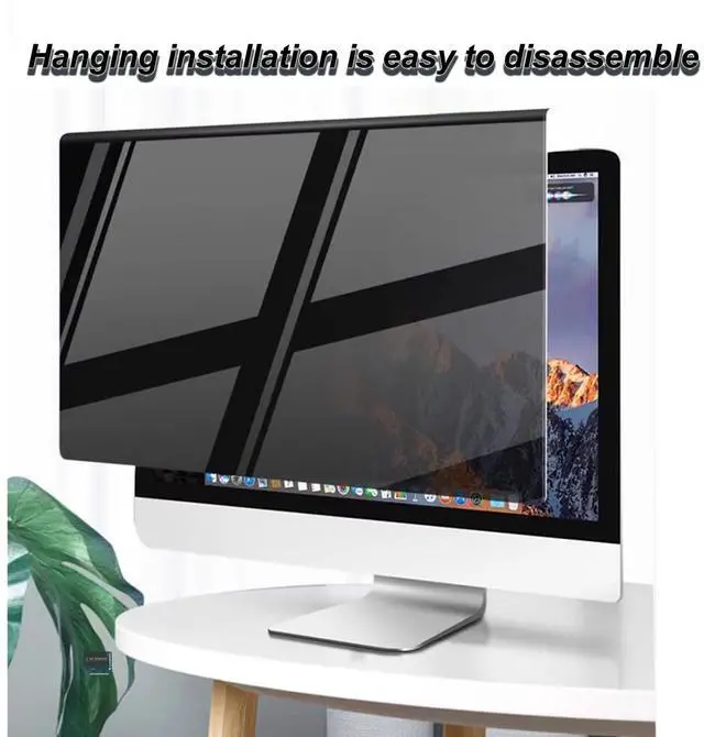 Alt view image 3 of 4 - LYLSMGS 34 inch Privacy Screen for Computer Monitor, Protects Your Eyes From Glare And Blue Light, Hanging Anti-Spy 21:9 Privacy Screen Protection Shield (32.09 inch X 14.37 inch)