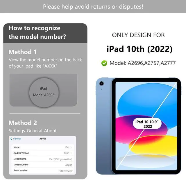 Alt view image 2 of 5 - HATOKU Magnetic Case for iPad 10th Generation: Slim Multi - Angle Stand Protective iPad 10 Gen Cover with Pencil Holder and Auto Wake Sleep for iPad 10.9 inch 2022 (Blue)