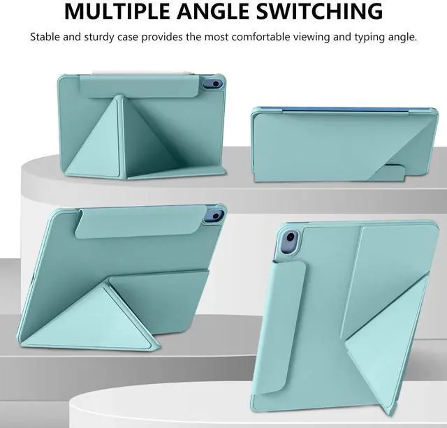 Alt view image 4 of 5 - HATOKU Magnetic Case for iPad 10th Generation: Slim Multi - Angle Stand Protective iPad 10 Gen Cover with Pencil Holder and Auto Wake Sleep for iPad 10.9 inch 2022 (Blue)