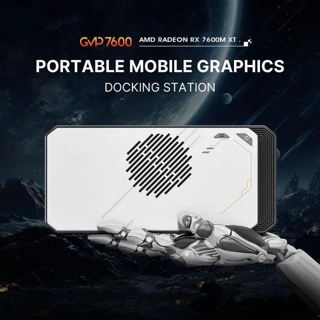 Alt view image 4 of 5 - BOSGAME External GPU Docking Station GVP7600 Ultra, eGPU Game Console with AMD Radeon 7600M XT Graphics Card, Oculink, Thunderbolt 3, HDMI 2.1, DisplayPort 2.0, eGPU Dock for Mini PC