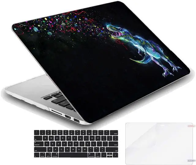 Alt view image 2 of 5 - MINGDAO Case Compatible with MacBook Pro 13 inch, Hard Protective Shell with Keyboard Cover (M1 A2338 A2289 A2251 A2159 A1989 A1706 A1708, 2016-2020 Release) - T-Rex Dinosaur Party