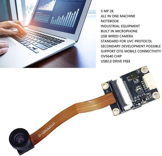 Alt view image 2 of 5 - Fafeicy 5MP 2K USB Camera Module OV5640 OTG USB Camera Board for Computer Industrial Appliances 160 Degree Wide Angle Distortion for WinXP