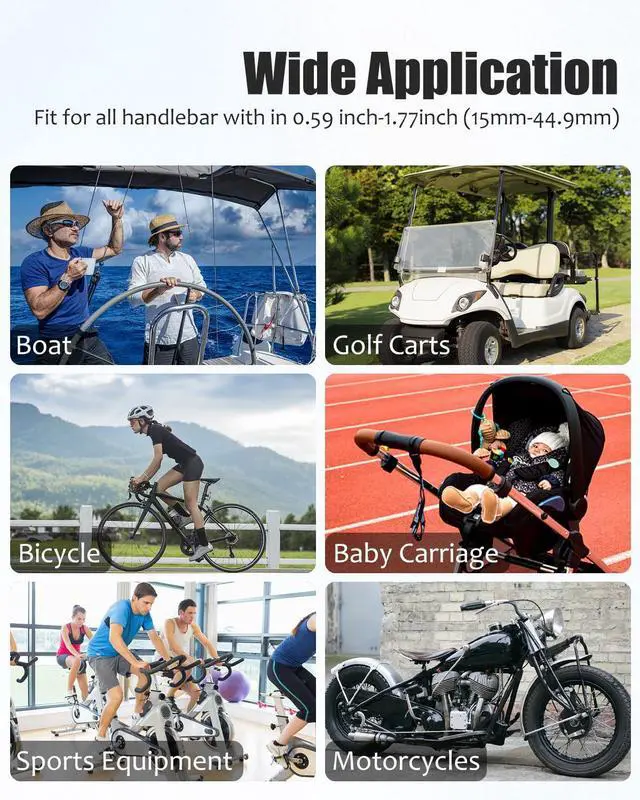 Alt view image 5 of 5 - Wukanleng Tablet Holder for Boat Helm Bar Post Rod, 360° Rotation Universal Boat Handlebar Clamp Mount with Aluminum Alloy Base Compatible with iPad Pro 12.9/Air/Mini, Smartphones More Devices 4-13''