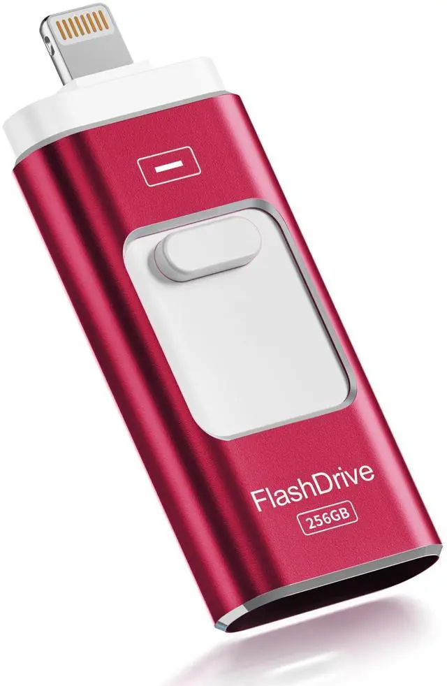 Main image of Apple MFi Certified 256GB Flash Drive for iPhone Thumb Drive Photo Stick, USB Memory Stick iPhone Flash Drive for Photos Videos, High Speed Jump Drive Compatible for iPhone/iPad/Android/PC (Red)