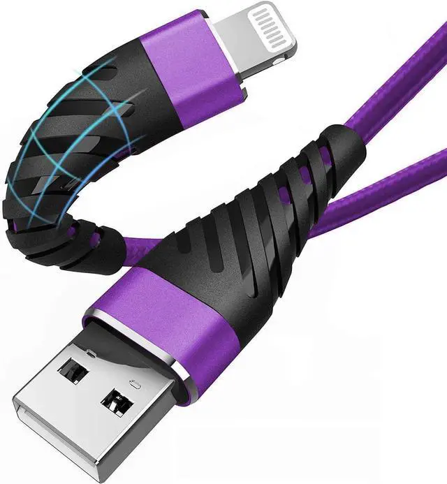 Main image of (2 Pack) Long iPhone Charger 10ft for [MFi Certified],CyvenSmart 10 Foot Lightning Cable Fast Charging Cord 10 Feet for iPhone 12/12 Pro/11/11 Pro/11 Pro Max/XS/XS Max/XR/X/8/8 Plus/7/7 Plus/6 Purple