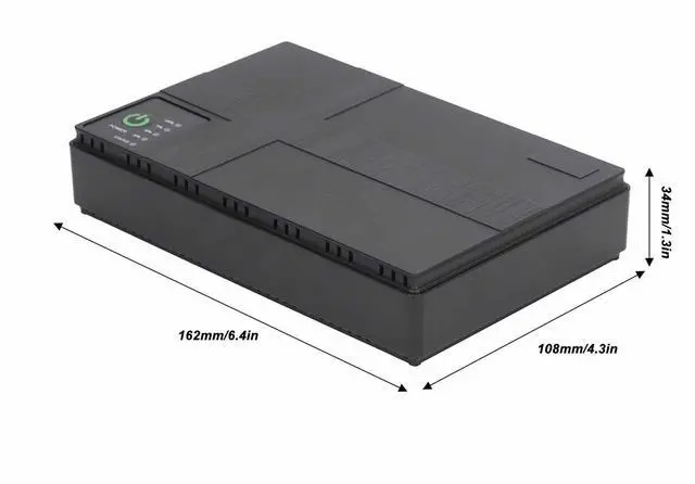 Alt view image 5 of 5 - Uninterruptible Power Supply 10400mAh UPS Battery Backup, 5V 9V 12V 2A POE 15V 24V 1A Output Power Supply for Router, Modem, Security Camera (US Plug)