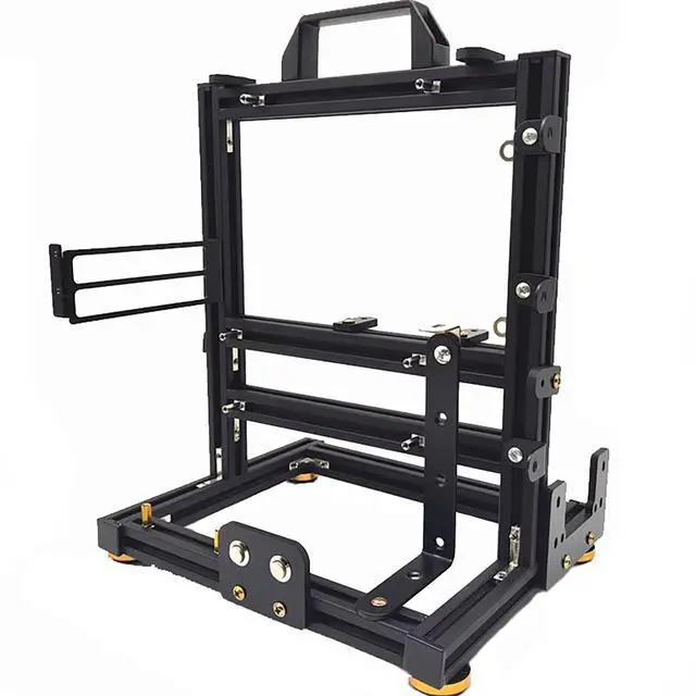 Alt view image 2 of 5 - PC Test Bench Open Frame Air Computer Case Rack Bracket, Aluminum Creative Assembly Bench, Support ATX Motherboard Stand, Portable Vertical Horizontal Wall Hanging