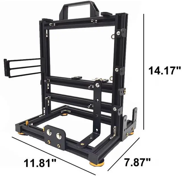 Alt view image 3 of 5 - PC Test Bench Open Frame Air Computer Case Rack Bracket, Aluminum Creative Assembly Bench, Support ATX Motherboard Stand, Portable Vertical Horizontal Wall Hanging