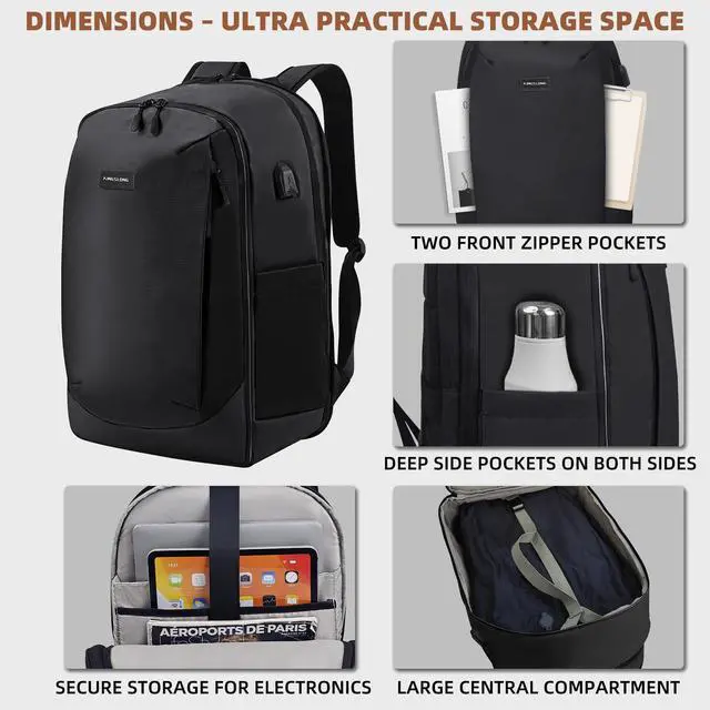 Alt view image 3 of 5 - Vacuum Backpack Travel Seal Compression: Vacpack with Electric Air Pump - Carry on Expandable Pack System for Laptop Hiking Traveling Business Water Resistant Black