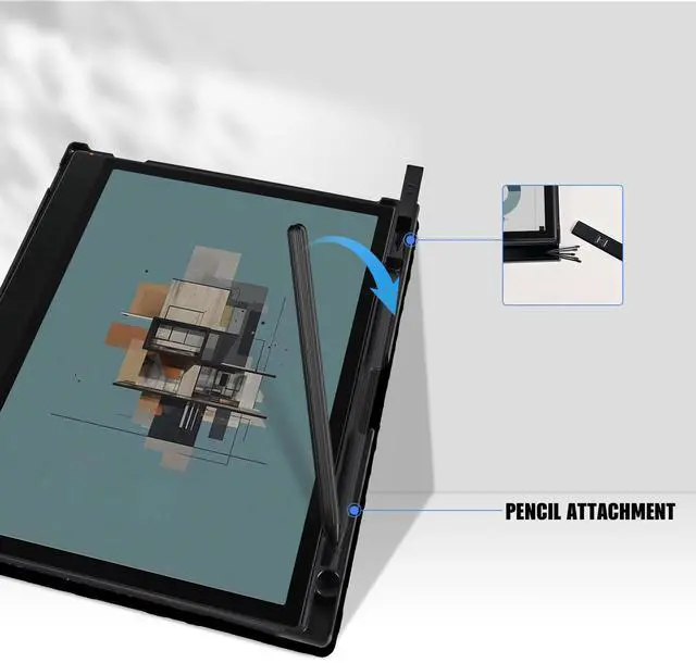 Alt view image 3 of 5 - QIOFEARTH Case for Boox Note Air4 C (2024)/BOOX Note Air 3 C/Note Air 3,10.3" Paper Tablet Slim Lightweight and Hard Back Shell Protective Cover with Built-in Pen Holder,Comes with BOOX Pen Tips