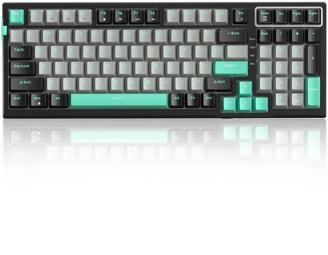 Main image of MageGee SKY98 Mechanical Gaming Keyboard, 96% Gasket Hot Swappable Wired Custom Creamy Keyboard with 5-Layer Sound Dampening, RGB Backlit, NKRO for Win/Mac (Dark Elf, Blue Whale Switch)