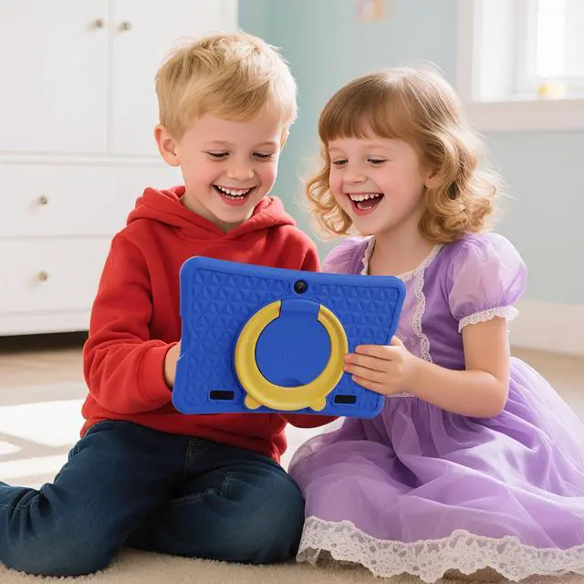 Alt view image 3 of 5 - 10.1 Inch Kids Tablet Ages 8-15, Android 15 Tablet for Kids,6G+32GB up to 128GB,6000mAh Battery,Dual Camera,WiFi,BT 5.0,Best Electronics Tablets Gift for Kids,Shockproof Protective Case (Blue)