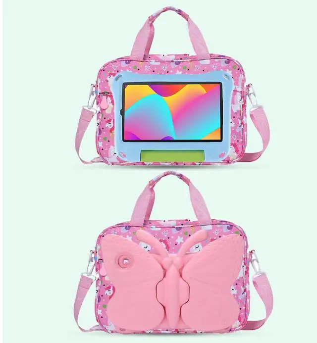 Alt view image 4 of 5 - Topevoeon Kids Tablet Bag with Handle Shoulder Strap, 13 inch Cute unicorn Tablet Sleeve Carrying Bag Case for Boy Girl Fit Fire HD 10 HD 8 IPAD 10 11 A16 10.2 7 8 9 Kids pro Tablets DJS
