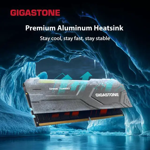 Alt view image 3 of 5 - RGB DDR5 RAM GIGASTONE Game Turbo 64GB Kit (4x16GB) DDR5 6000MHz PC5-48000 CL40-40-40-76 Intel XMP 3.0 AMD Expo 1.3V UDIMM 288 Pin Unbuffered Non ECC High Performance Gaming Desktop Memory - Black
