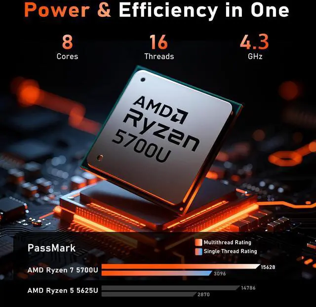 Alt view image 2 of 5 - CHIFUYOU 2025 Gaming Laptop,15.6 Inch Laptop Computer,R7 5700U (8C/16T, Up to 4.3GHz), 16GB RAM, 1TB SSD, 15.6 FHD 1920 * 1080P Display, Radeon RX Vega 8 Graphics, WiFi 5, BT 5.0,Backlit Keyboard