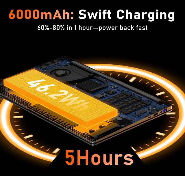 Alt view image 4 of 5 - CHIFUYOU 2025 Gaming Laptop,15.6 Inch Laptop Computer,R7 5700U (8C/16T, Up to 4.3GHz), 16GB RAM, 1TB SSD, 15.6 FHD 1920 * 1080P Display, Radeon RX Vega 8 Graphics, WiFi 5, BT 5.0,Backlit Keyboard