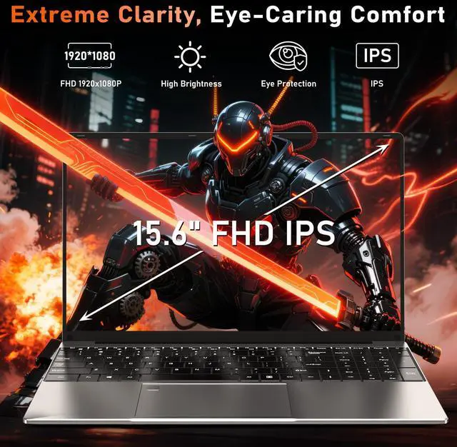 Alt view image 5 of 5 - CHIFUYOU 2025 Gaming Laptop,15.6 Inch Laptop Computer,R7 5700U (8C/16T, Up to 4.3GHz), 16GB RAM, 1TB SSD, 15.6 FHD 1920 * 1080P Display, Radeon RX Vega 8 Graphics, WiFi 5, BT 5.0,Backlit Keyboard