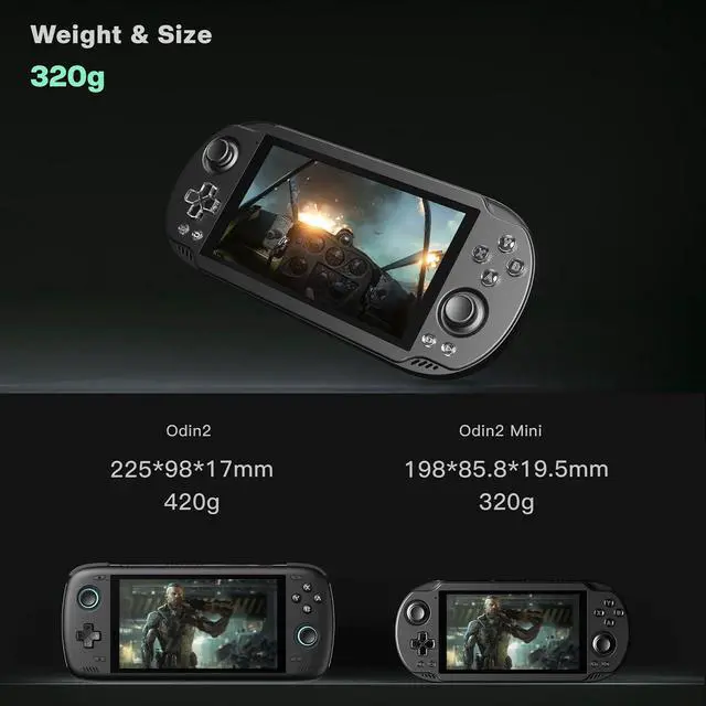 Alt view image 4 of 5 - AYN Odin 2 Mini Android Gaming Handheld with Snapdragon 8 Gen 2 CPU, Adreno 740 GPU, 12GB RAM, 256GB UFS 4.0 Storage, 5" 1080p 60Hz Mini LED, Wi-Fi 7, BT 5.3, Android 13