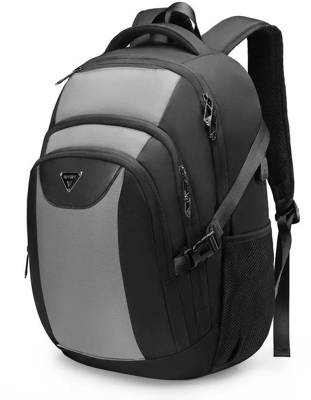 Main image of Laptop Travel Backpack with USB Charging Port, Anti-Theft Travel Business Backpack Fits 17 Inch Notebook, 30L Water-Resistant Work Computer Backpack, College School Bookbag for Men Women, Grey/Black