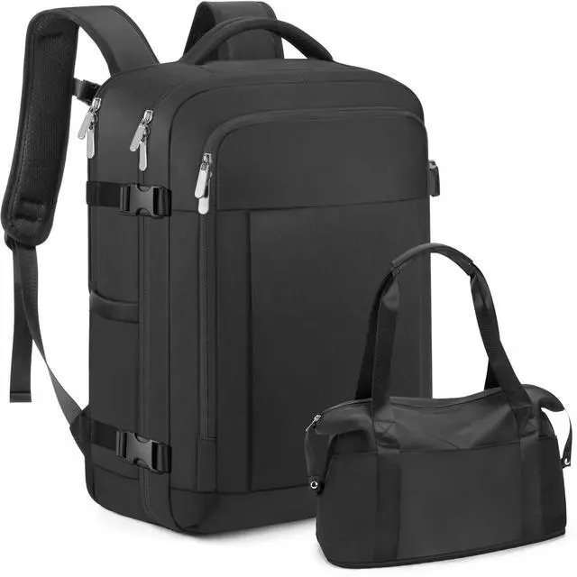 Main image of RDTGO Travel Backpack For Women, 40L Carry-On Backpack, Airline Approved Personal Item Bag, Waterproof Laptop Backpack with Large Duffel, Casual Daypack for Buisness Gym Weekend Hiking (Black)