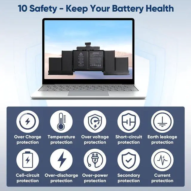 Alt view image 5 of 5 - Jalaxbeat A1398 A1618 Battery Replacement for Apple MacBook Pro 15 inch Retina A1398 Mid 2015 - Long Lasting [99.5Wh 11.26V 8800mAh]