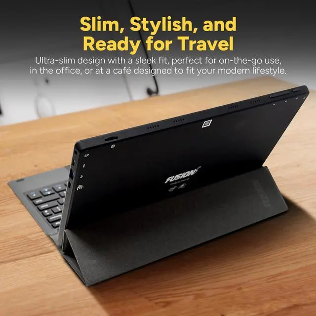 Alt view image 4 of 5 - Fusion5 Universal Docking Keyboard for All 10.1" Windows Tablet Models - Convert Your Windows 11 Tablet into a Laptop PC for Enhanced Productivity - Slim & Stylish Design
