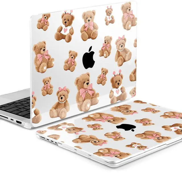 Alt view image 5 of 5 - DONGKE Case for M5 MacBook Pro 14 inch 2025 2024-2021 M4 M3 M2 M1, Plastic Hard Shell Cover Compatible with A3434 A3112 A3401 A3185 A2992 A2779 A2442, Retina XDR Display & Touch ID, Cartoon Bears