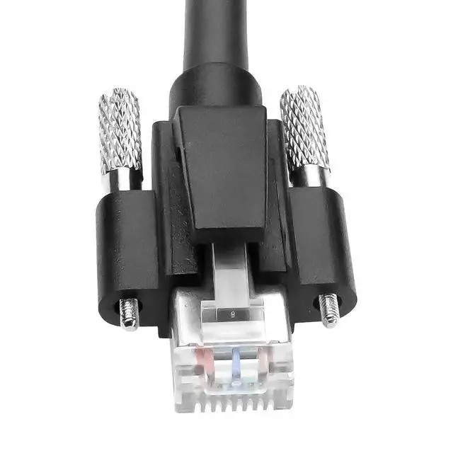 Alt view image 4 of 5 - Alvin's Cables GigE Vision Cable Horizontal RJ45 Screw Lock Industrial Ethernet Cable Shielded CAT6a High-Flex Drag-Chain, Compatible with Cognex Keyence Basler Hikvision Camera 3.3ft