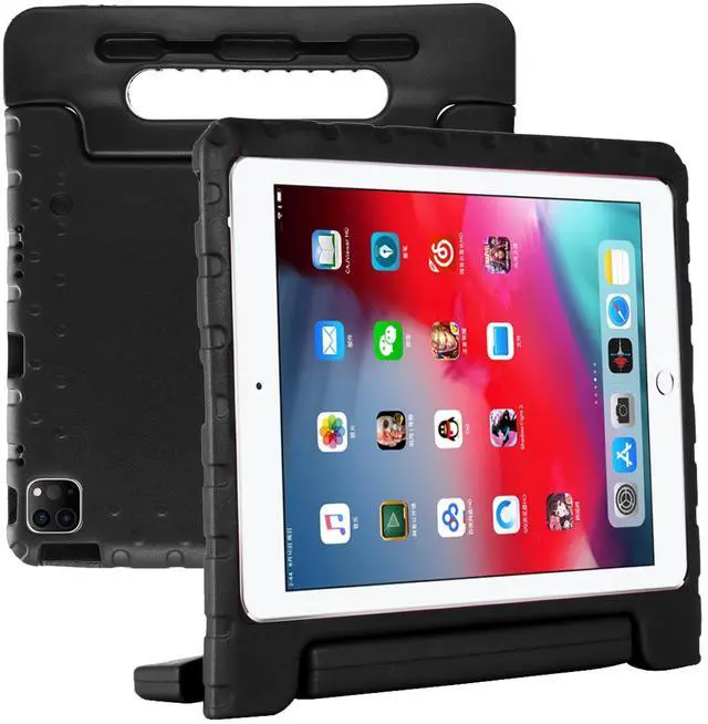 Main image of Dteck Kids Case for iPad Pro 12.9 inch 2022/2021/2020/2018 with Pencil Holder, Shockproof Rugged EVA Handle Stand Child Proof Kids Case for Apple iPad Pro 12.9 inch 6th/5th/4th/3rd Generation,Black